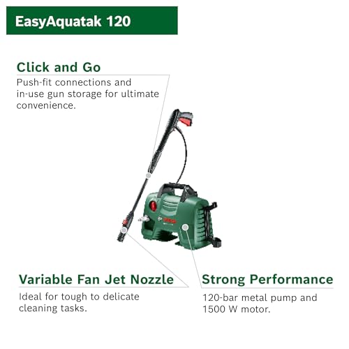 Bosch EasyAquatak 120 Premium pressure washer in use